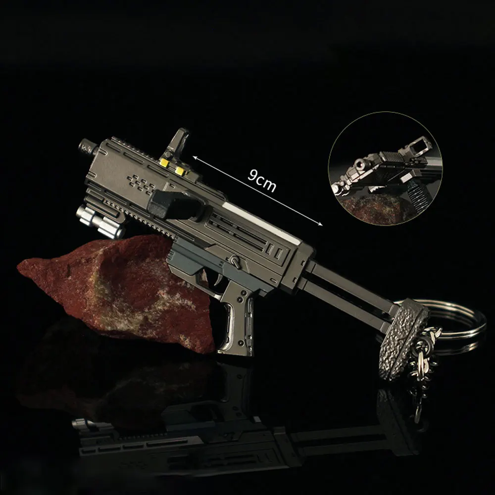 Mini Stopowy Brelok w Kształcie Małego Broni SMG-37, Gadżet do Gry, Dekoracja, 9cm, Figurki Akcji, Zabawki dla Dzieci, Prezent Urodzinowy ZG425