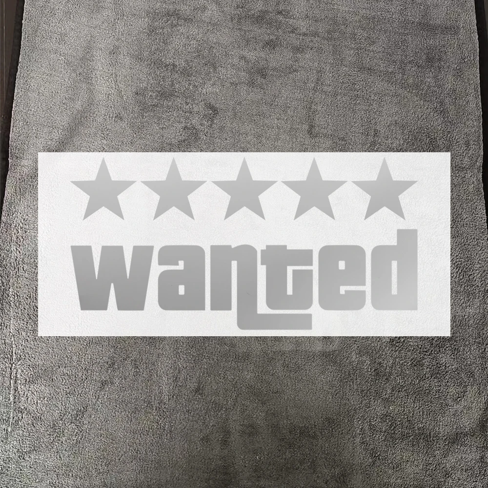 Auto-Aufkleber „Wanted“ Laser-Auto-Sticker Lustige Vinyl-Folienaufkleber für Auto-Stoßstangen, Fenster, Motorräder, Laptops, Wände und Zubehör