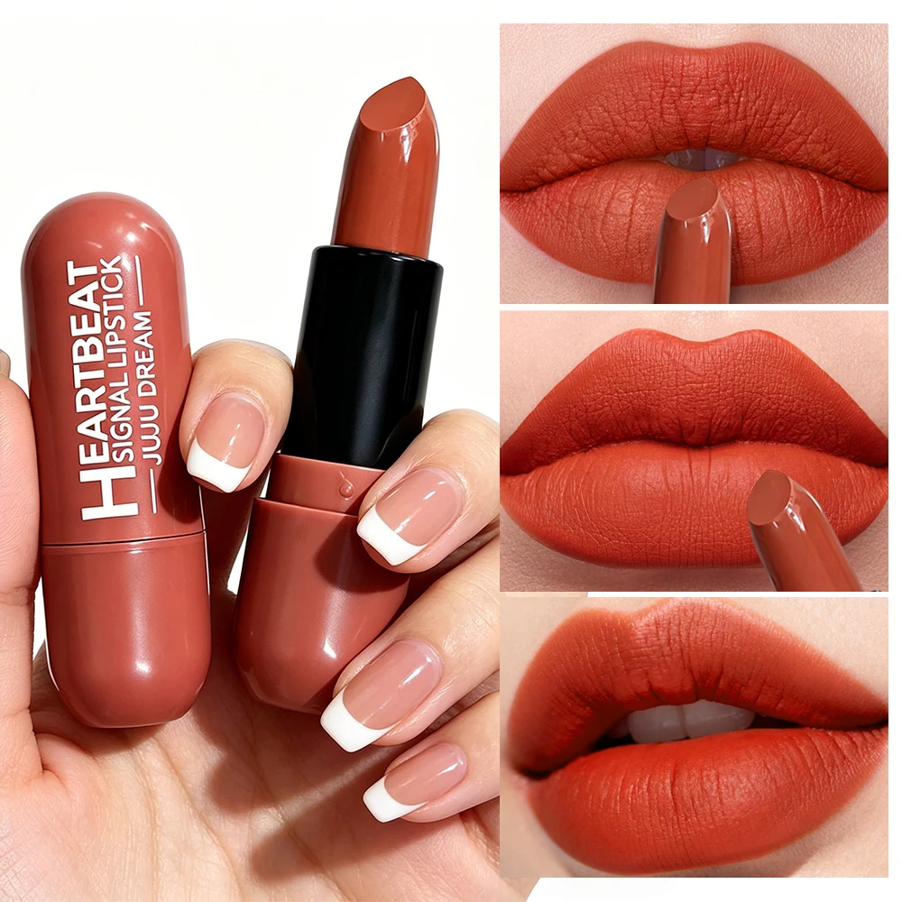 Langanhaltender Matter Lippenstift, Nebelvelours-Finish, Wasserfester Hochpigmentierter Lippenfarbe für Alltags- und Party-Looks