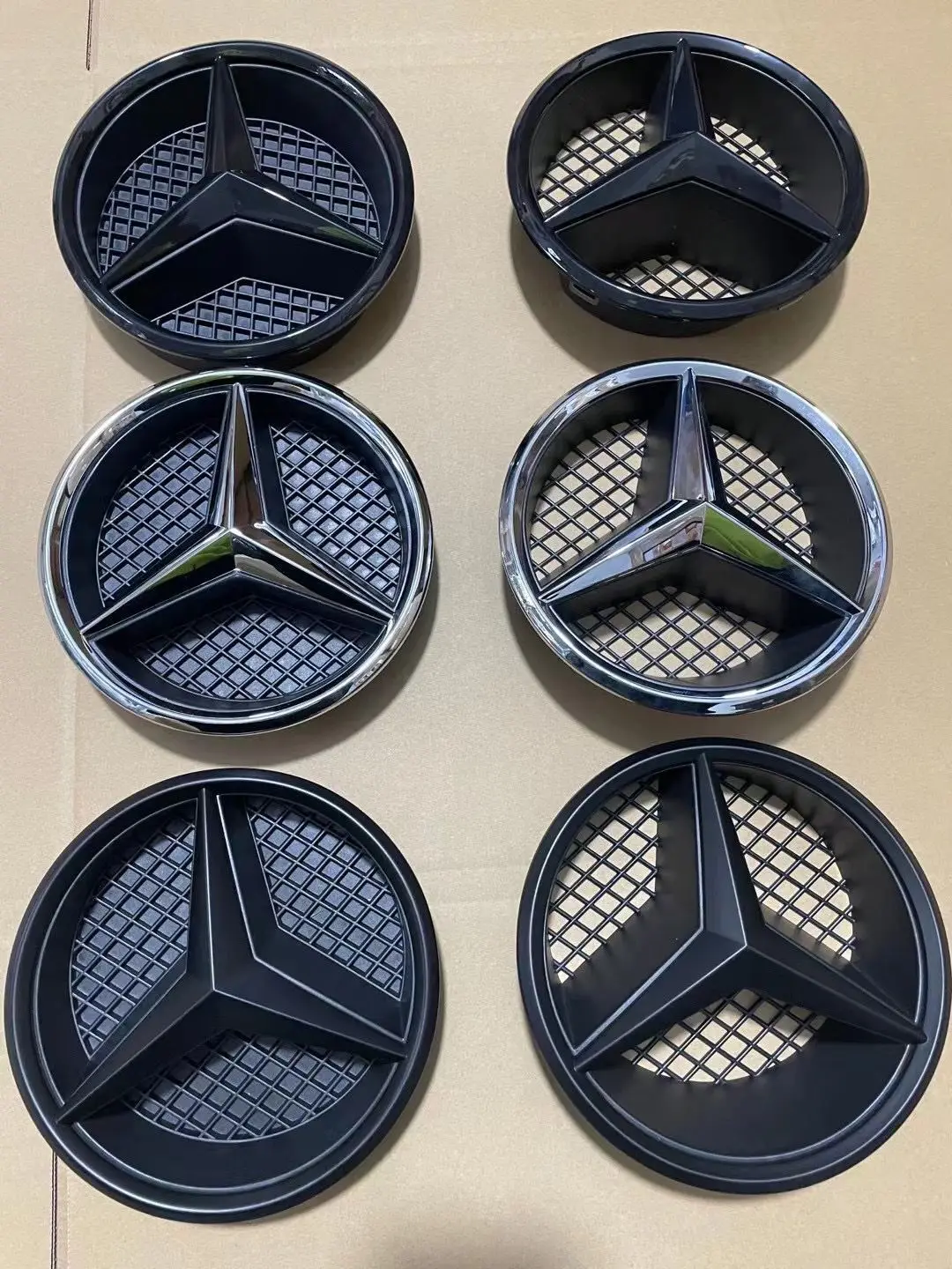 Grill Badge Grid style Front Emblem For Mercedes W205 W212 W213 W204 ML W166 CLA C117 A W176 W177 C W204 E GLK X204 GLA GLC GLE