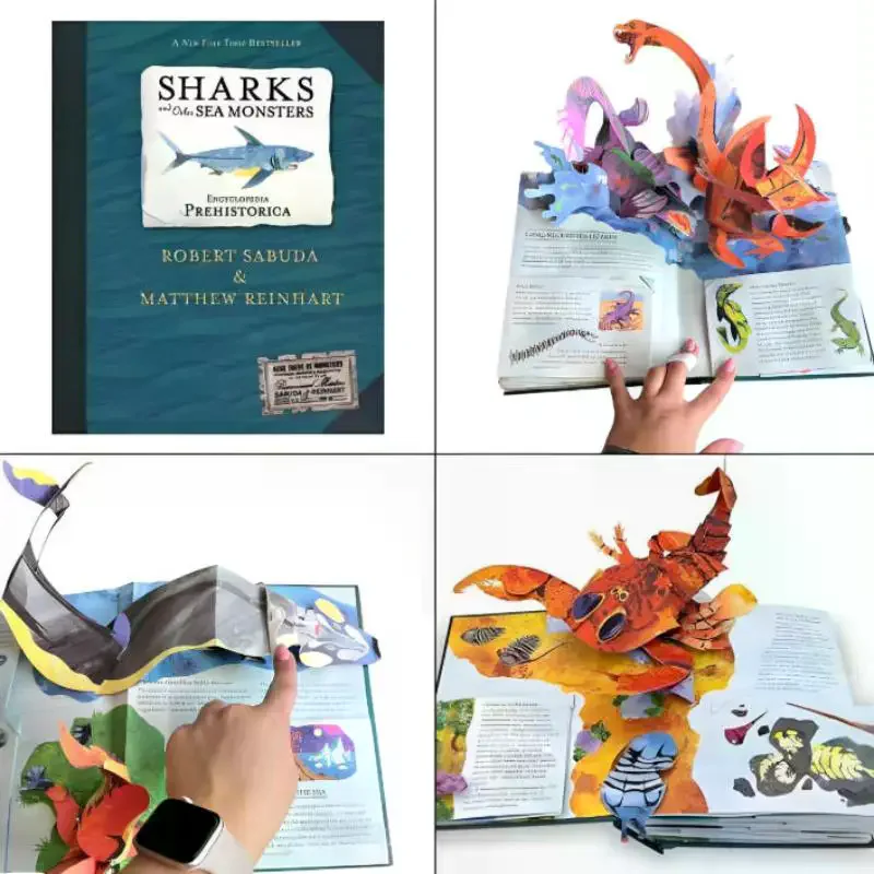 Encyclopedia Prehistorica: Sharks And Other Sea Monsterss Vivid Illustrations Interactive 3D Sharks Model Book Gift