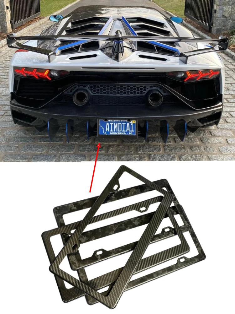 

Carbon fiber American car license plate frame forged carbon fiber license plate frame car license plate frame for Lamborghini