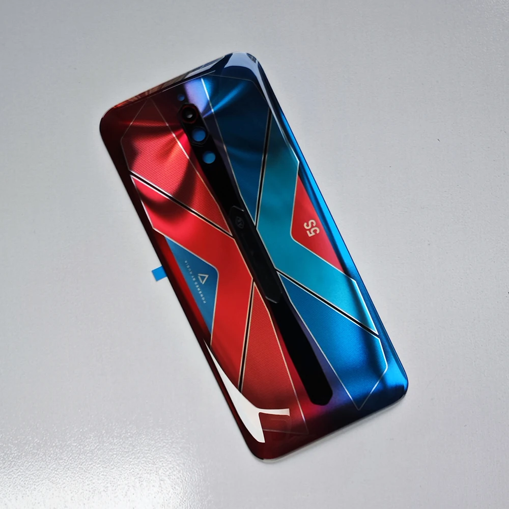 Original Back Cover For ZTE nubia Red Magic 5S Battery Cover Housing Rear Door Case Replace Parts + Camera Lens + Flex Cable