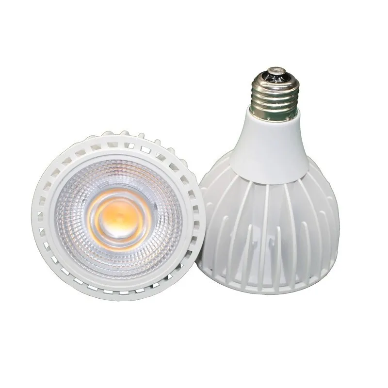 1PCS Dimmable 15W 20W PAR30 COB Spot Lamp E27 LED Bulb Indoor Lighting AC110-240V Black/White Body