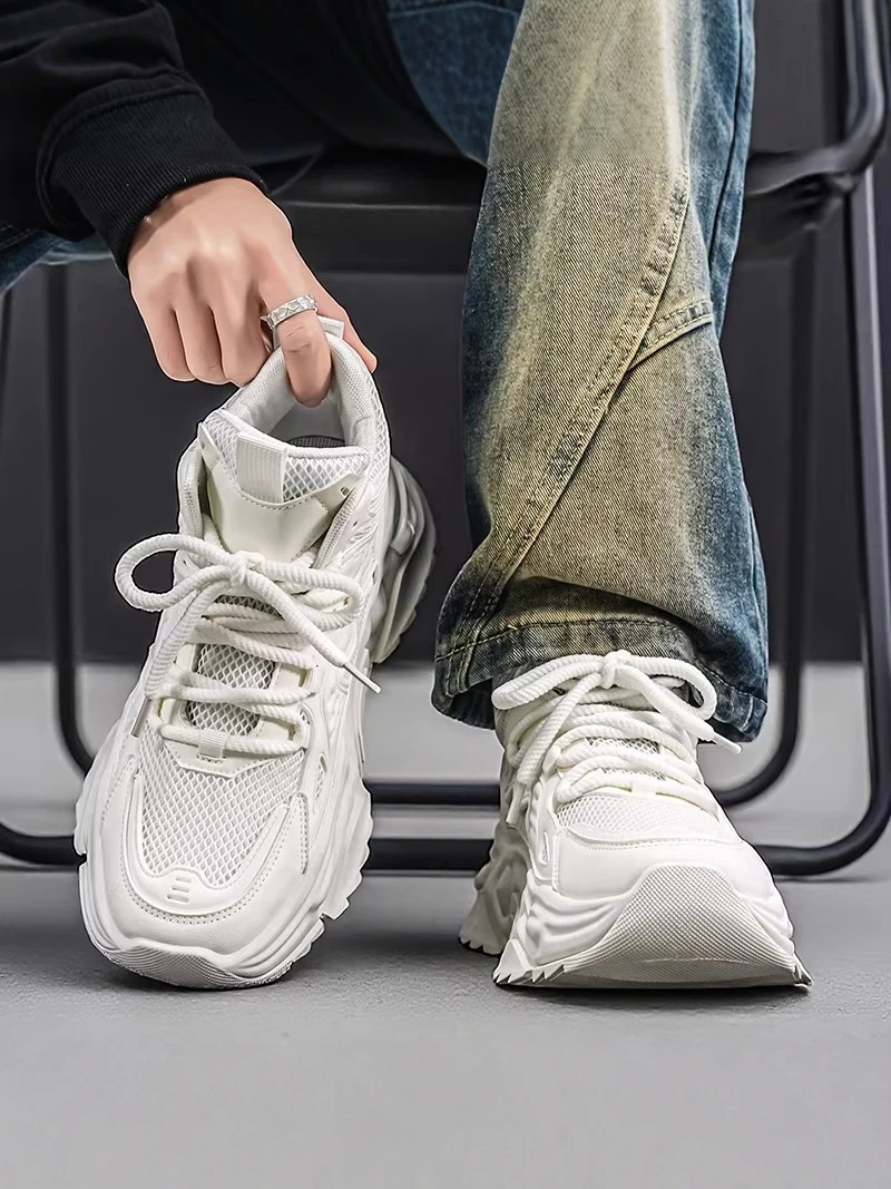 

Putian Men's Shoes 2026 New Summer Sports Casual White Heightening Teenagers Thick Bottom Wear-resistant High Help Dad Shoes