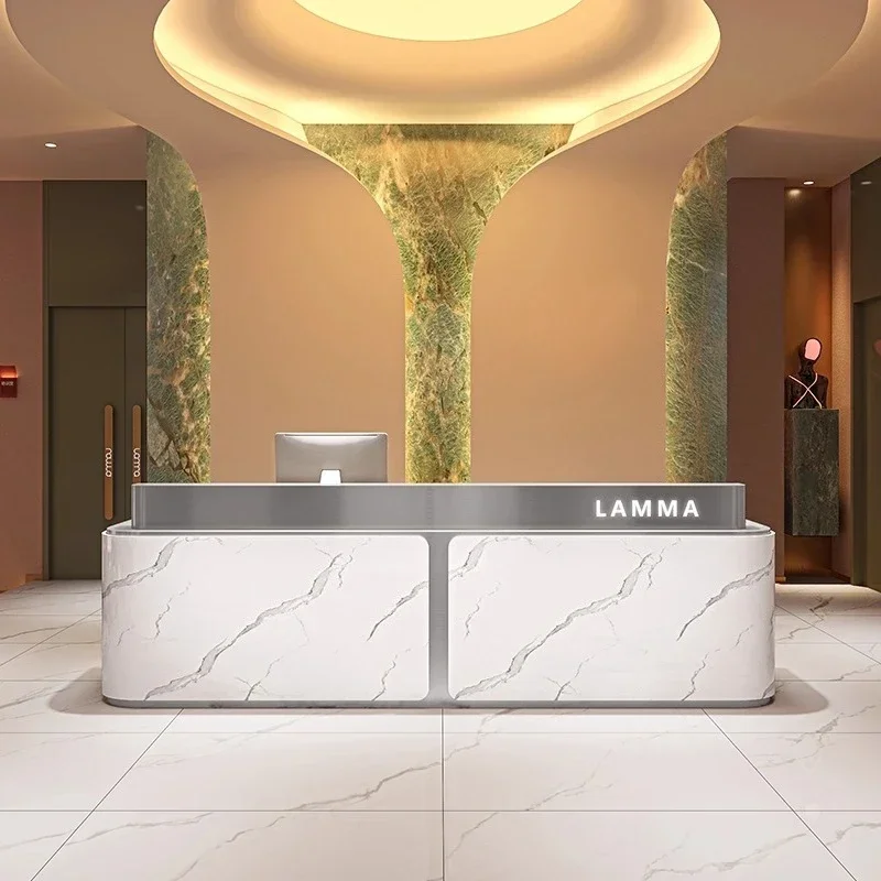 

Office Table Modern Simple Company Hotel Front Desk Checkout Page Beauty Salon Reception Desk Reception Counter Reception Desks