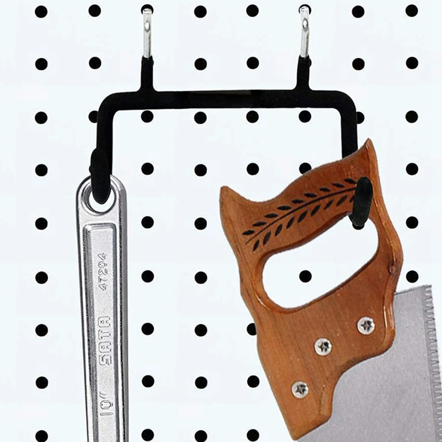 

ABWR-10PCS Pegboard Drill Holder Heavy Duty Hooks,Pegboard Double Hooks Drill Hanger Hook For Drill,Accessories