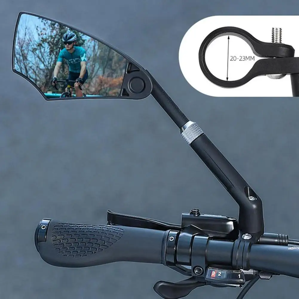 Anti-Glare Handlebar Bike Mirror Bike Rear View Mirror 360 ° Angle Adjustable Ankle Bicycle Mirror For 0-1.97in