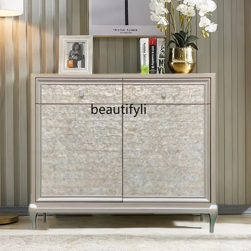 

Light Luxury Shell Entrance Cabinet Modern Minimalist Living Room Aisle Storage Entrance Foyer Bedroom Storage Cabinet