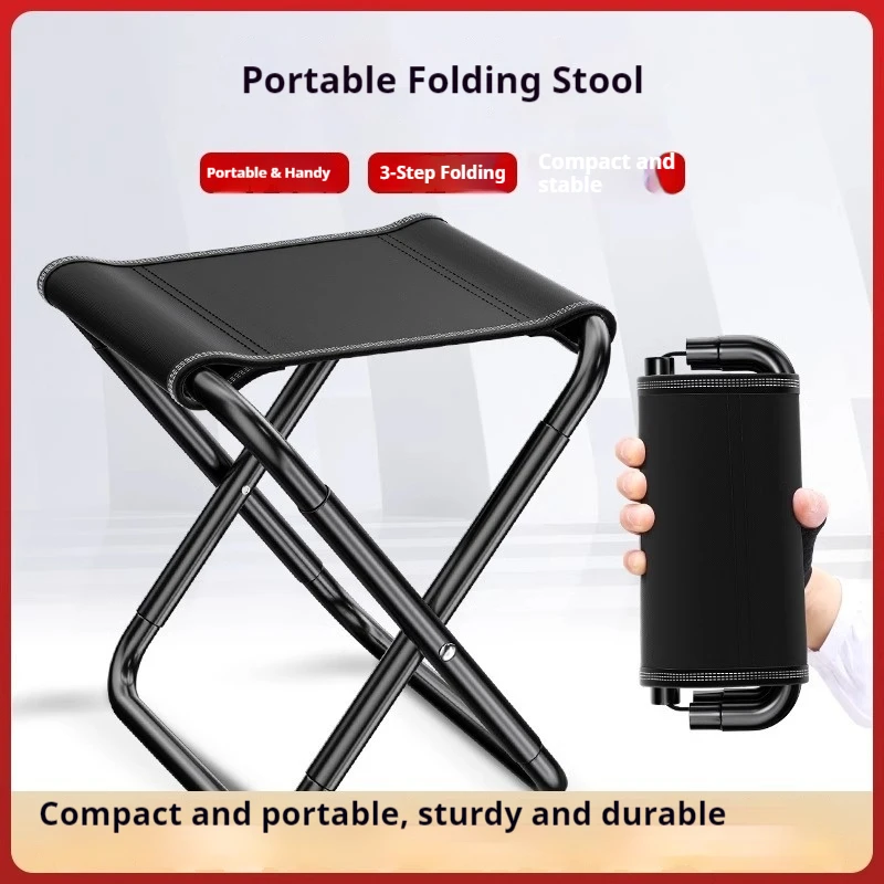 Portable Folding Chair Bench Fishing Stool Travel Camping Horse Stool Stools Train Subway Queuing Portable Stools Outdoor Tool
