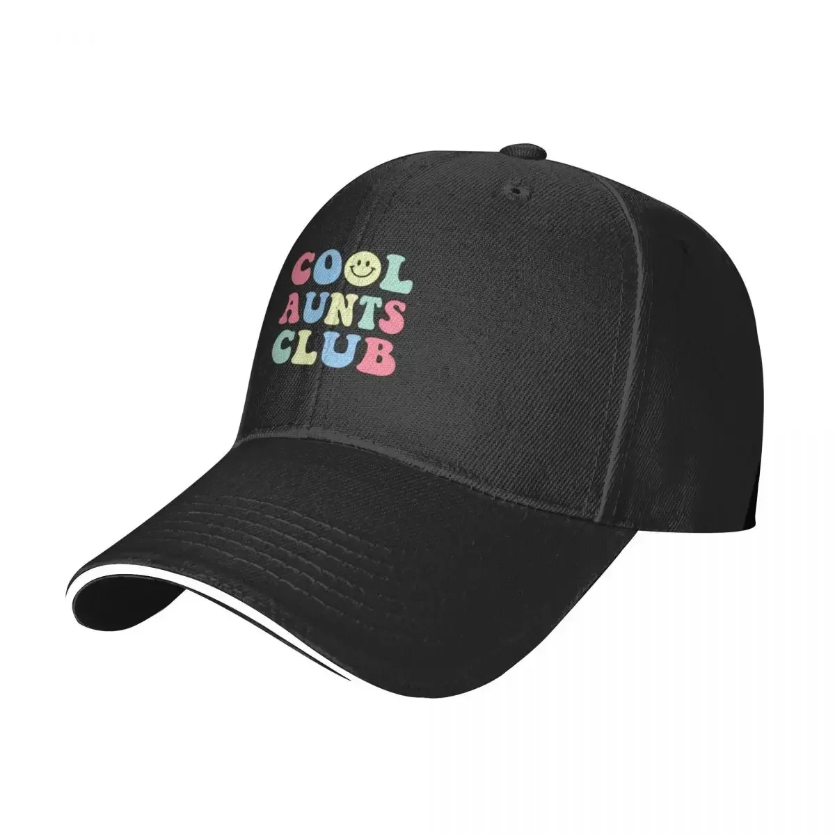 Cool Aunt Club Funny Smile Colorful Cool Aunt Club Aunties Baseball Cap Big Size Hat Thermal Visor Sunhat hiking hat Girl Men's