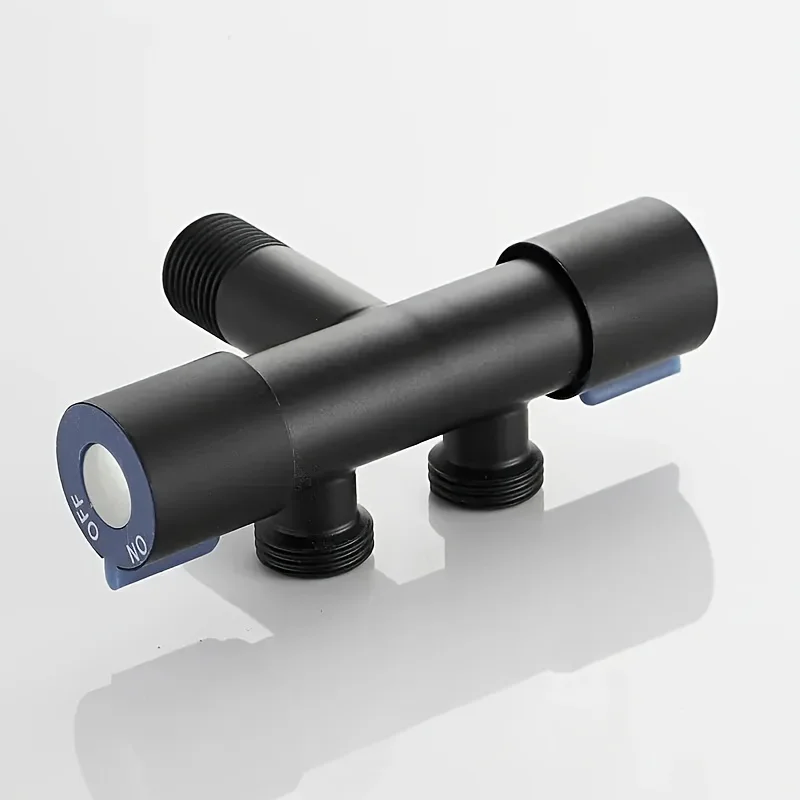 

304 stainless steel single cold water 1 in 2 out angle valve - wall mounted bathroom multifunctional washing machine faucet