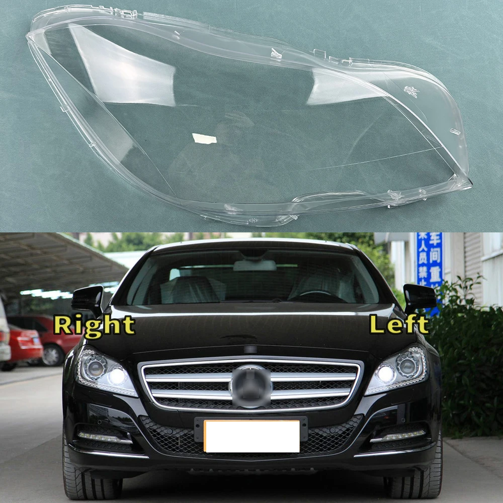 

For Mercedes-Benz CLS W218 CLS260 CLS300 CLS350 2012-2015 Headlight Shell Headlamp Transparent Lampshade Cover Lens Plexiglass