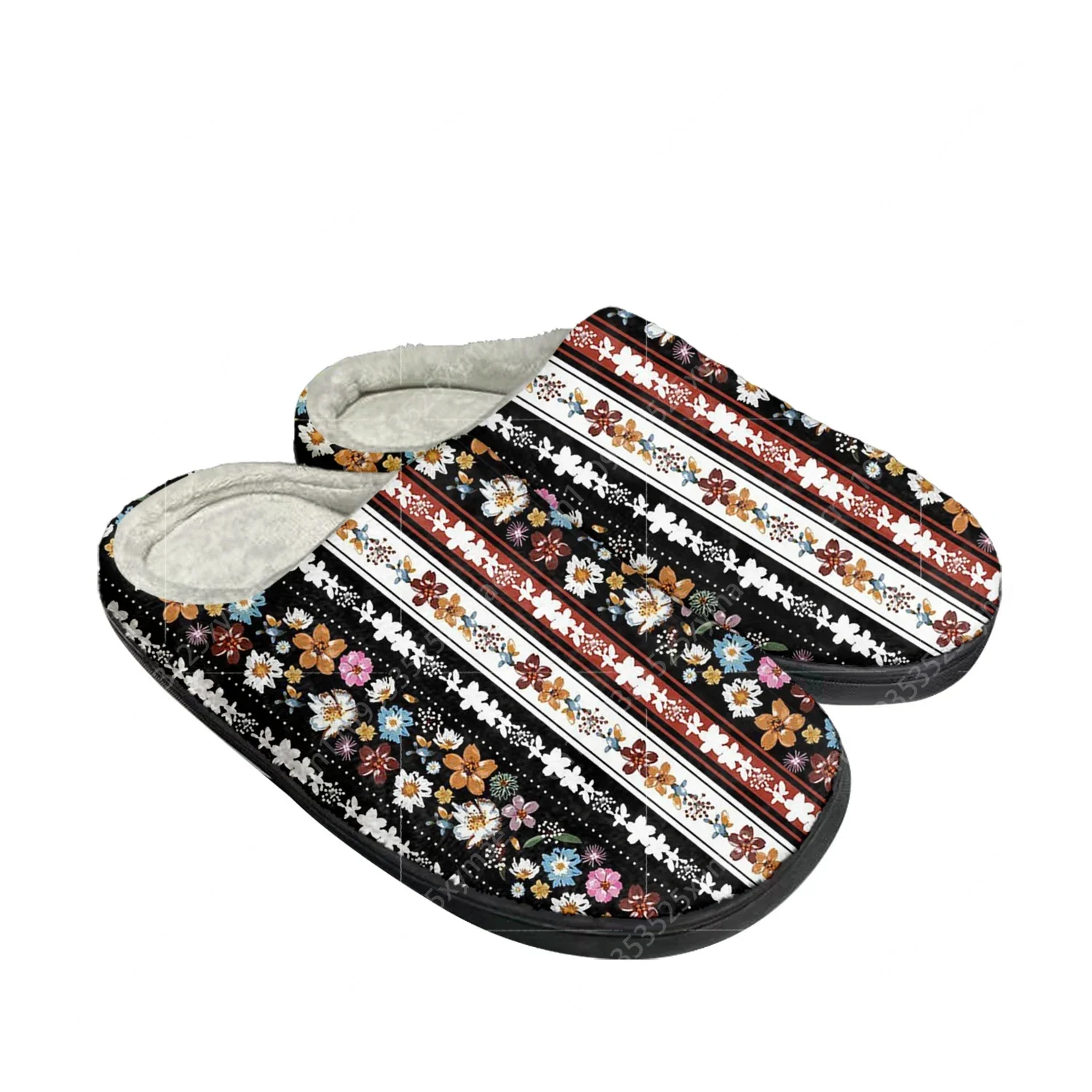 

Bboho Sstripes Design Home Cotton Slippers Mens Womens Plush Bedroom Casual Keep Warm Shoes Thermal Indoor Slipper Custom Shoe