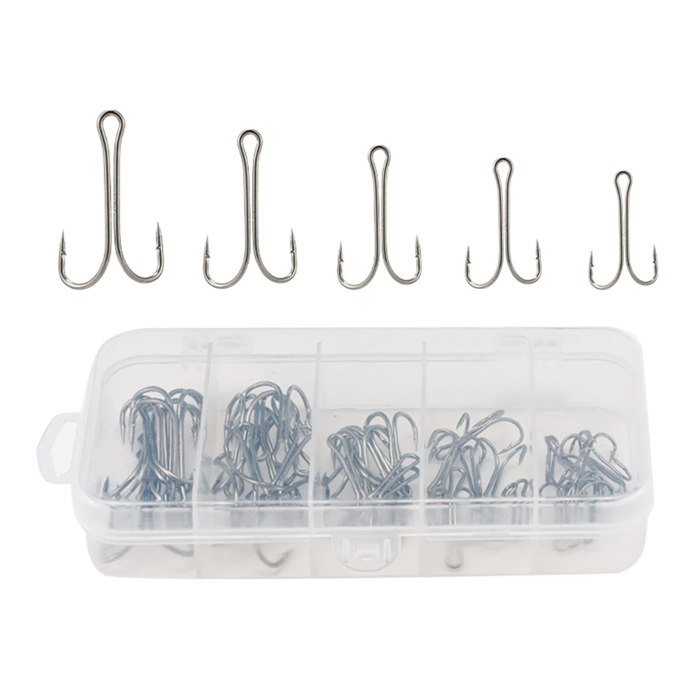 

50 шт. двойной рыболовный крючок из высокоуглеродистой стали, двойной крючок для завязывания мушек, двойной крючок с длинным хвостовиком, аксессуары для рыбалки