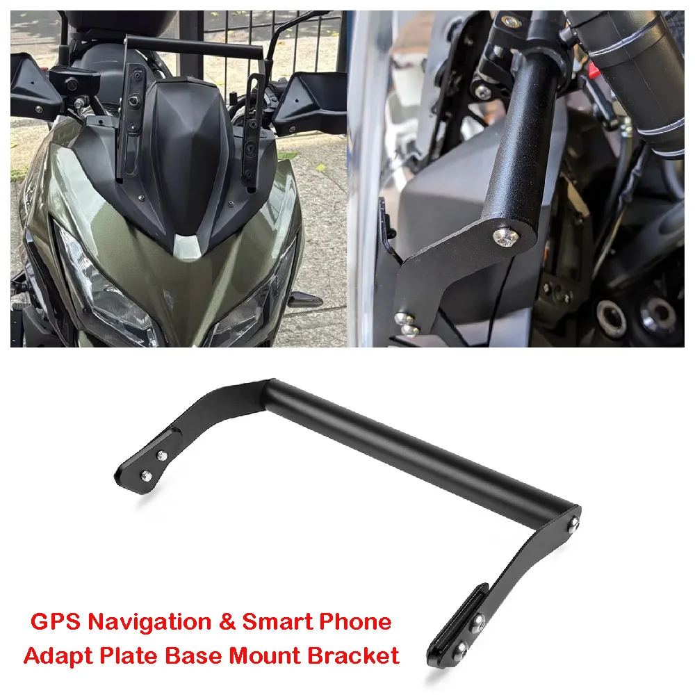 Fits for Kawasaki Versys 650 ABS LT VERSYS650 2015-2025 Motorcycle GPS Navigation & Smart Phone Adapt Plate Base Mount Bracket