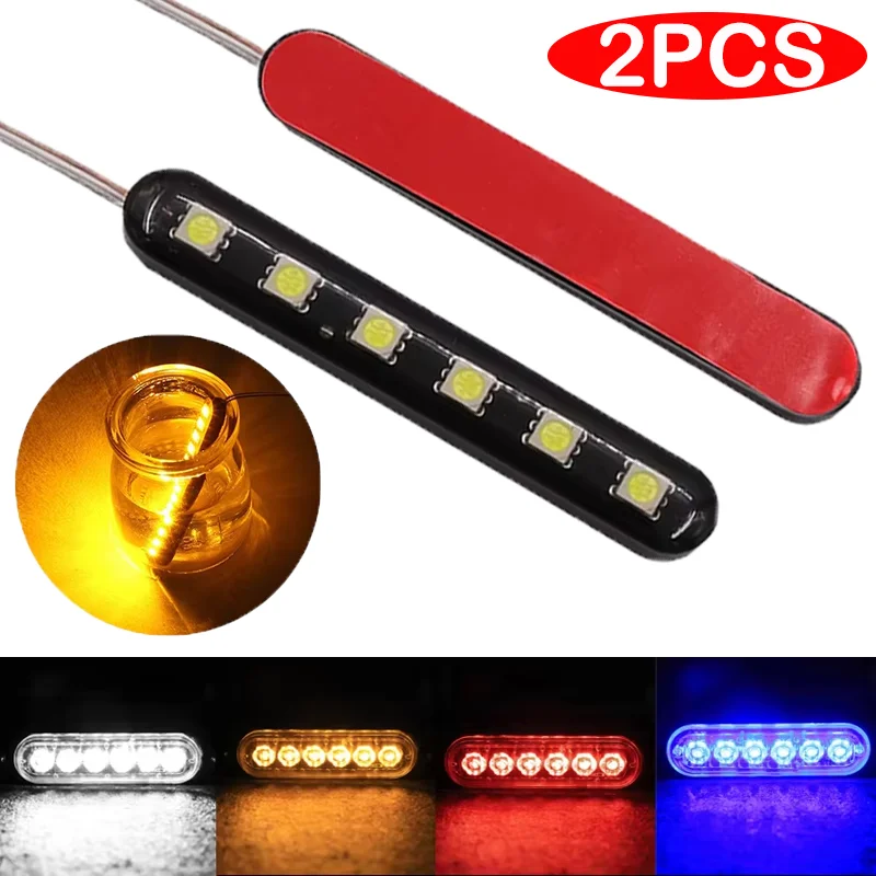 

12V LED Strobe Light Strip for Car Motorcycle Hot-selling Cars License LED Medium Grid Flash Strips Auto Exterior Accessories