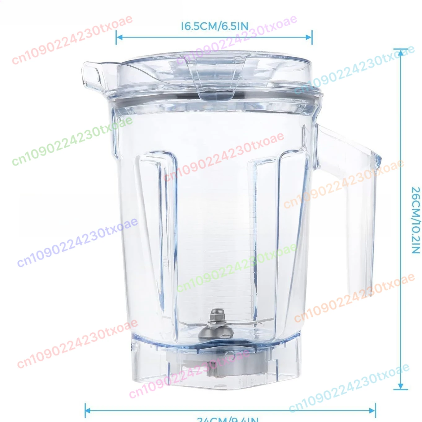 Replacement 64oz Low Profile Blender Container with Blade and Lid Kit fit for Vitamix A3500 Ascent Series Self-detect 63126