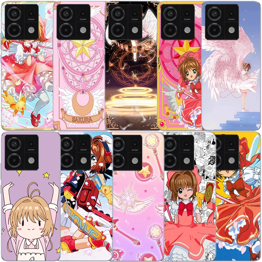 Card Captor Sakura Anime Clear Phone Case For Xiaomi Redmi 12 12C 10 10A 10C 9 9A 9C 9T Note 13 12 Pro + 12S TPU 8 8A 7 7A Patte