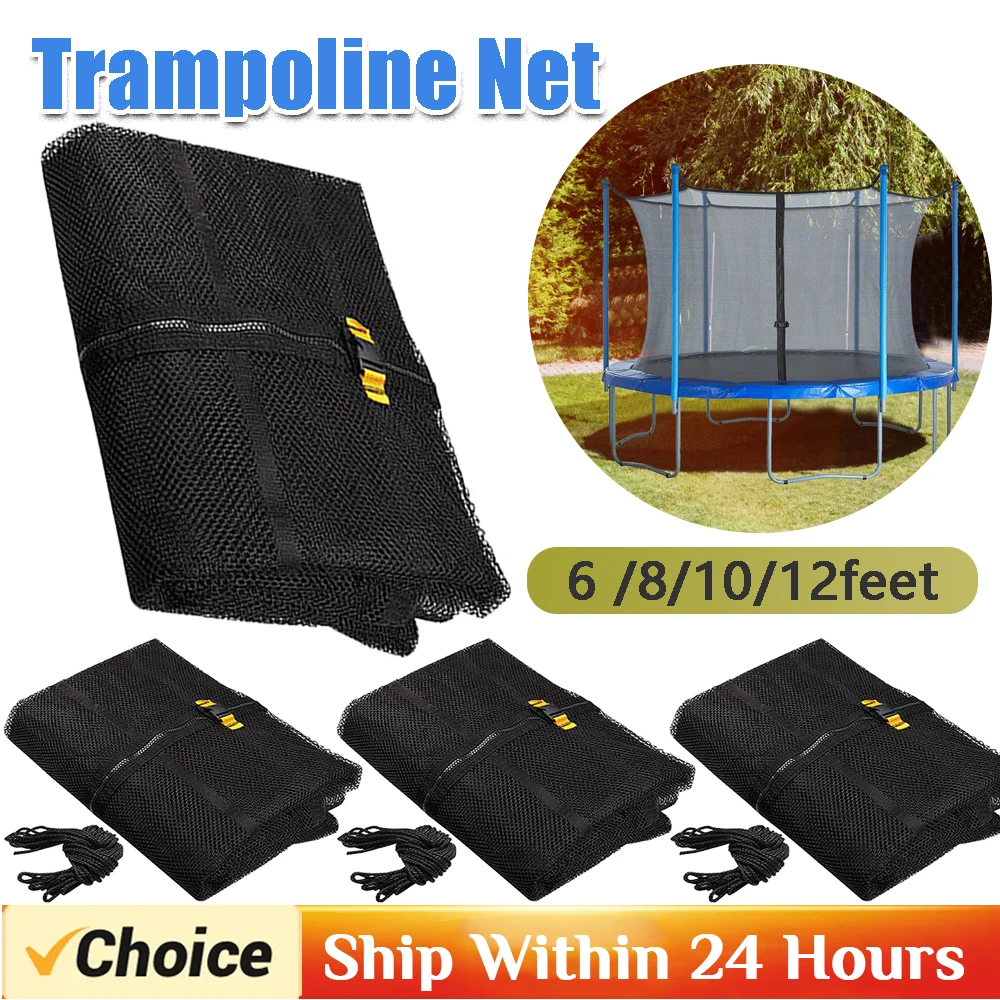 

6-12ft Outdoor Trampoline Protective Net For Kid Children Anti-fall Polyethylene Trampoline Jump Pad Safety Net Protection Guard