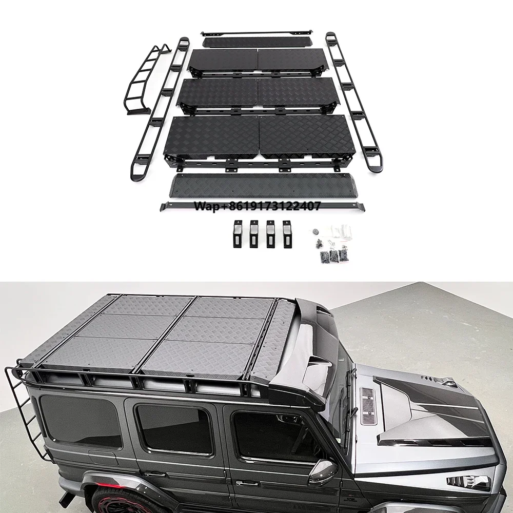 

2019+ W464 Luggage Rack with Ladder G500 G63 G400 G350 4X4 Universal Roof Rack Baggage Holder Easy Installation Auto Parts