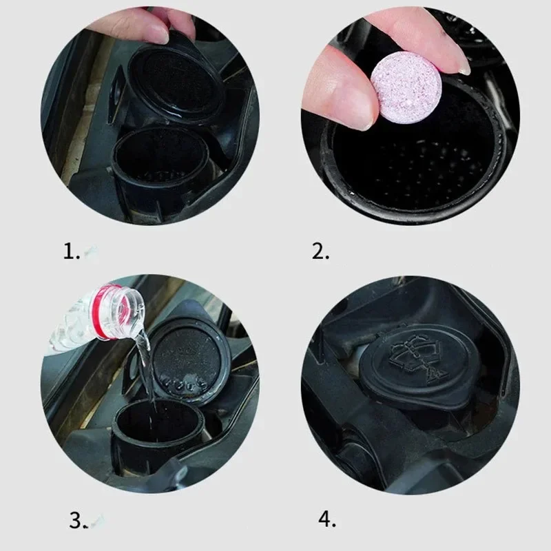 20/30/40pcs Car Windshield Cleaner Effervescent Tablets Solid Washer Agent Universal Automobile Glass Water Dust Soot Remover