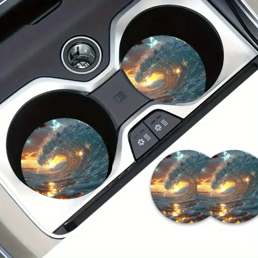 Premium EVA Stylish Car Coasters Enhance Interior Decor Ideal Gift