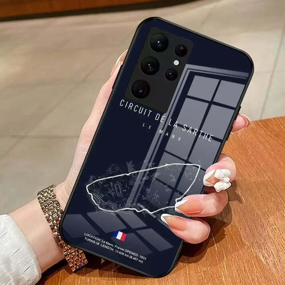 F-FormulaES 1 Track Circuit Phone Case For Samsung S26 S25 Edge Ultra 23 22 21 20 Ultra Plus S24 Fe Glass Cover