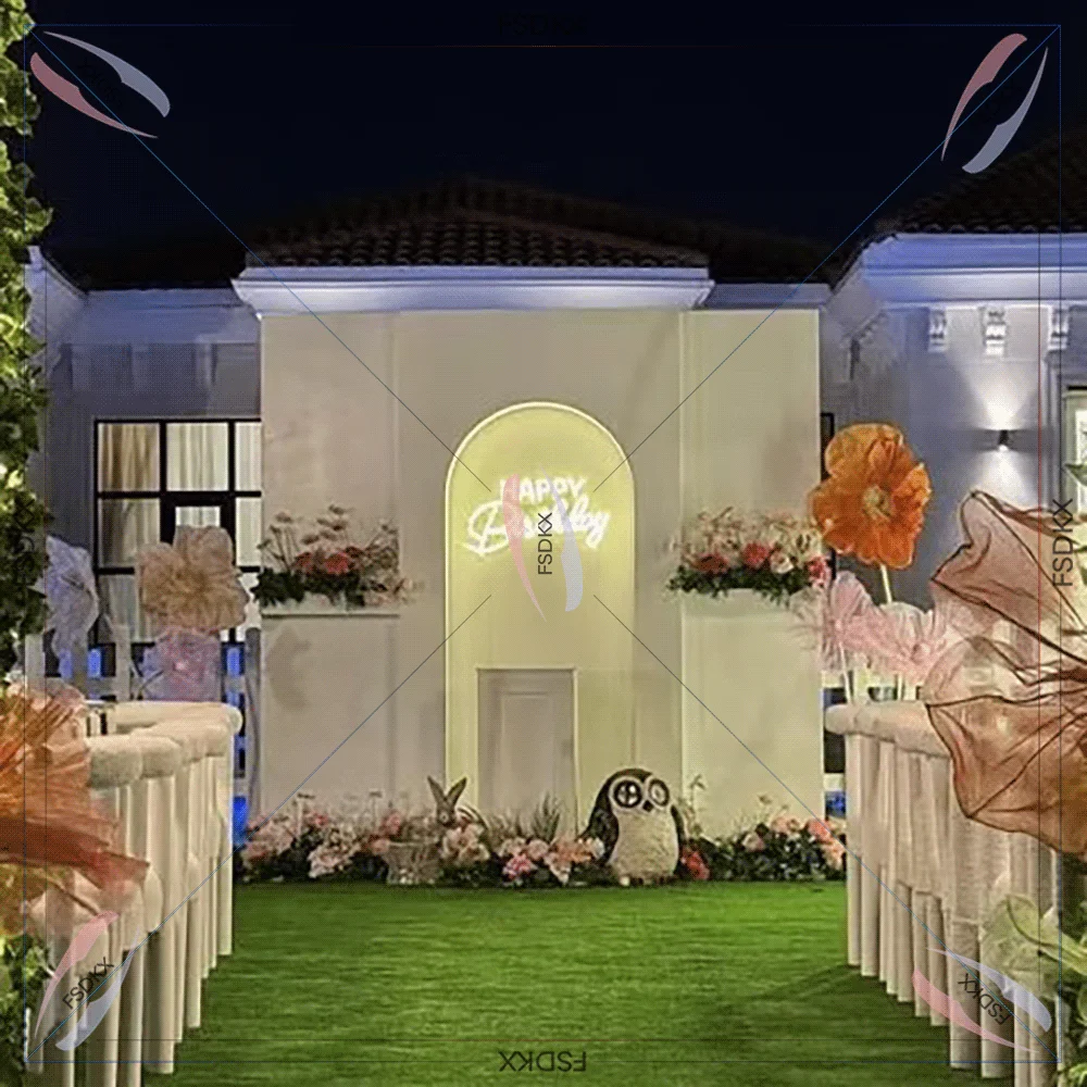 

Wedding Stage Background Decoration White Arch Pvc Backdrop For Rental