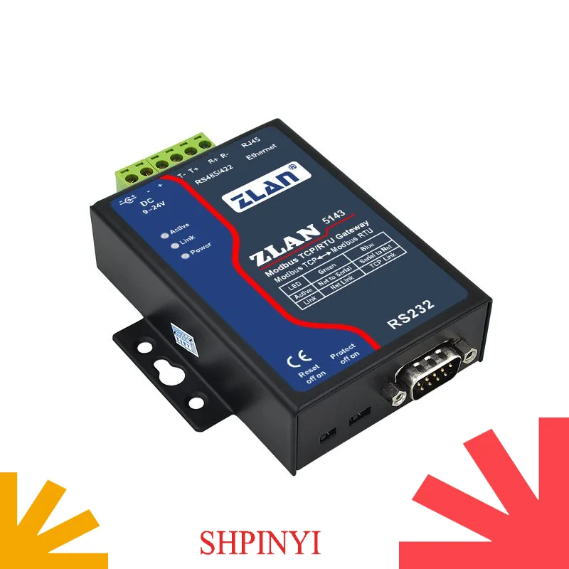 Convertidor de servicio serial Ethernet RJ45 TCP IP a RS232 RS485 422 convertidor de servicio serial ZLAN5143