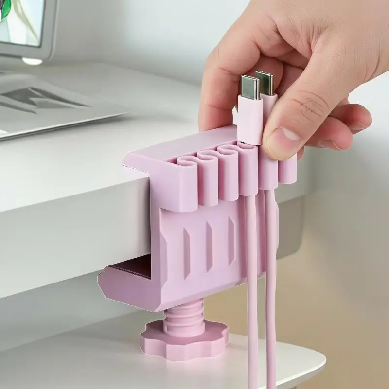 3D Printed PLA Eco Friendly Cable Clip Traceless Cord Holder Wire Management Organizer Desktop Data Cable Storage Accessories