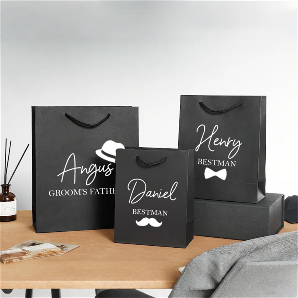 1pc Customized High Quality Groomsmen Gift Bag Personalized Wedding Birthday Bachelorette Party Gift Bag Wedding Custom Gift Bag