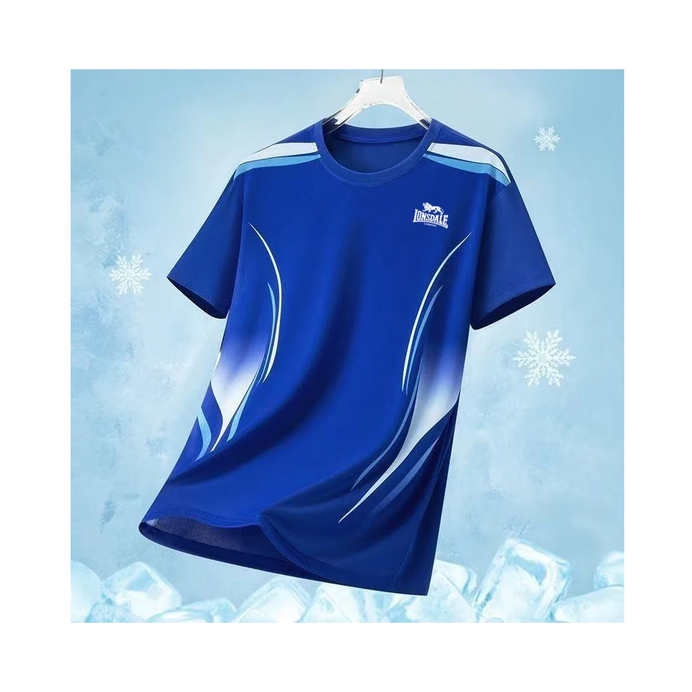 

LONSDALE Color blocked Sports Running Exercise Daily Round Neck Casual Short sleeved T-shirt for Men and Women