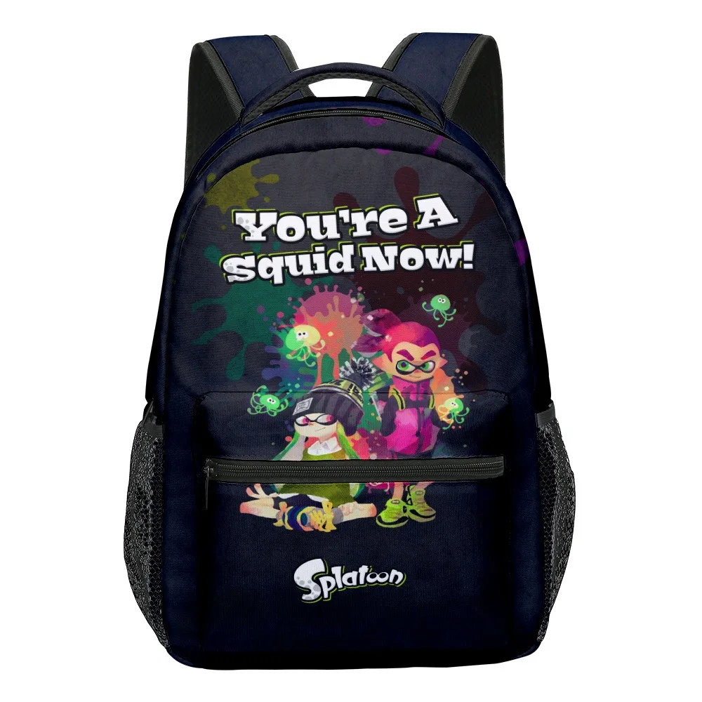 

Trendy Popular Kpop Youthful School Bags Unisex Splatoon 3 Travel Bags 3D Print Oxford Waterproof Notebook Shoulder Backpacks