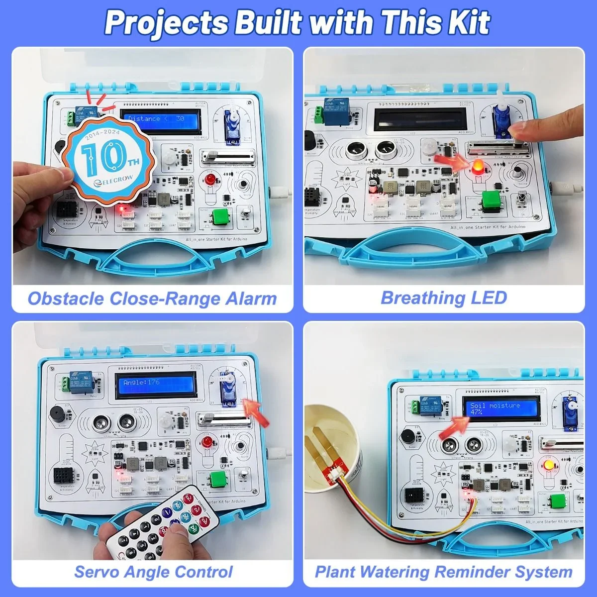 All In One Arduino Starter Kit 15 Sensors 21 Lessons No Soldering Plug And Play STEM Electronics Learning Board For Beginners