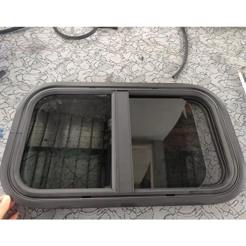 

Direct New 500*300 Mm Aluminum Frame Sliding Side Window With Screen For RV Camper Caravan In Stock