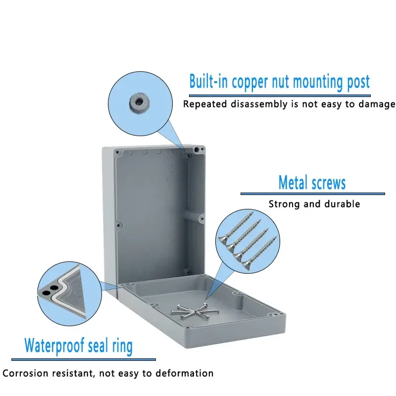 Aluminium Enclosure Waterproof Box Electronics Housing Alloy Case IP67 Project Instrument Boxes Outdoor Metal Junction