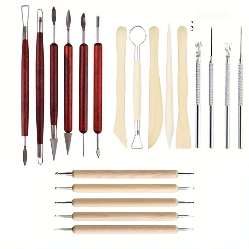 

Clay Sculpting Set Pottery Sculpture Tool Precision Professional Cut Knife Sculpture Pottery Carving Ceramics Brush DIY Supplies