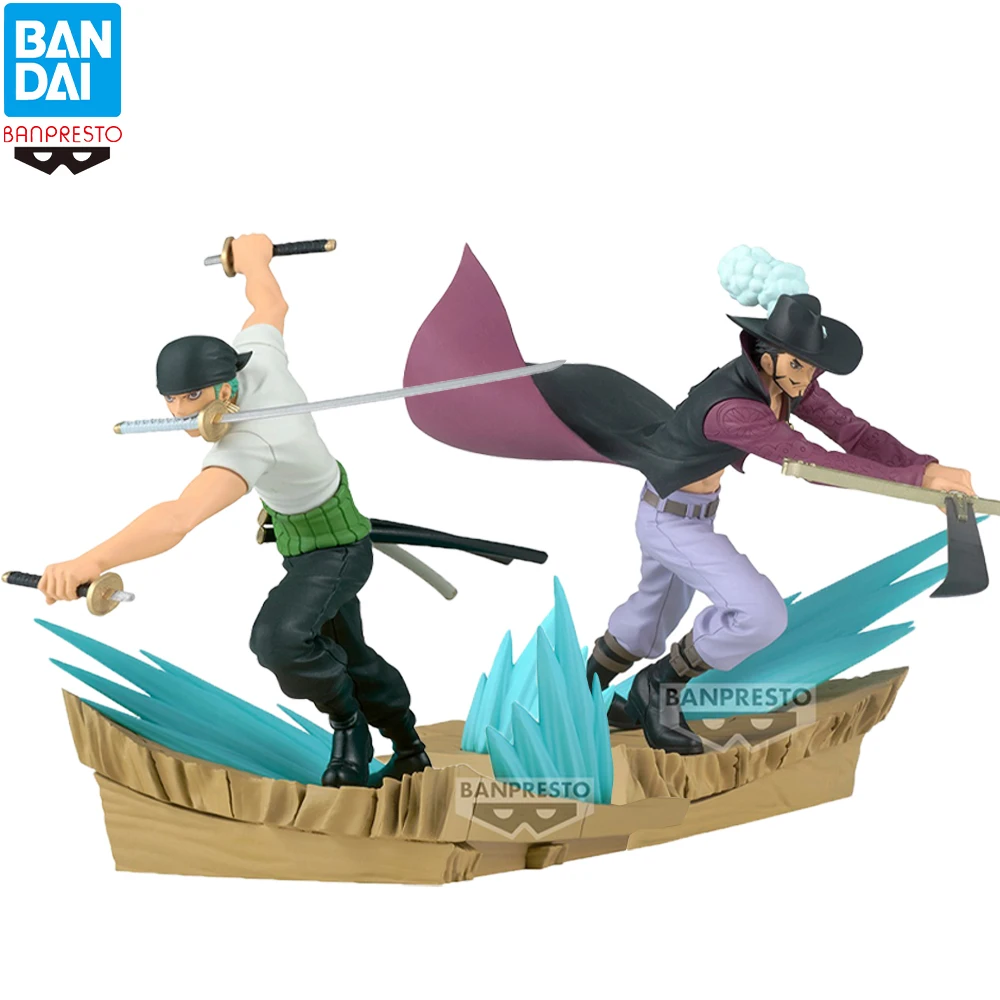 

Оригинальная Коллекционная аниме-фигурка BANDAI bansoon One Piece Senkozekkei Dracule Mihawk Roronoa Zoro, игрушка в подарок