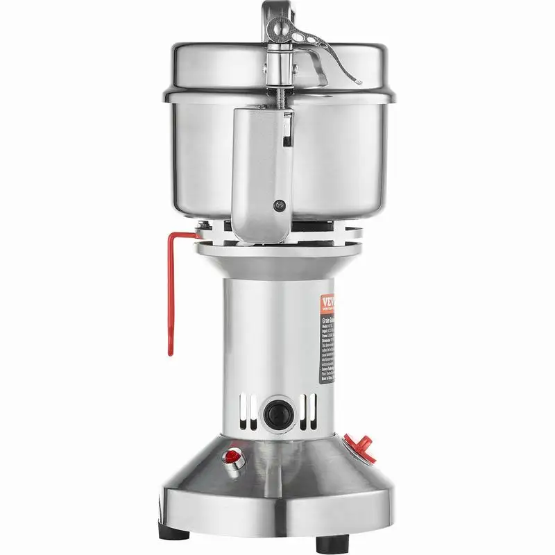 

Dry Powder Grinder 550g For Kitchen Restaurant Laboratory High Speed 2000W Commercial Grinding Mill Grain Pulverizer Machine Heavy Duty Motor Vertical Type Metal Construction Nut Seed Herb Coffee Processing