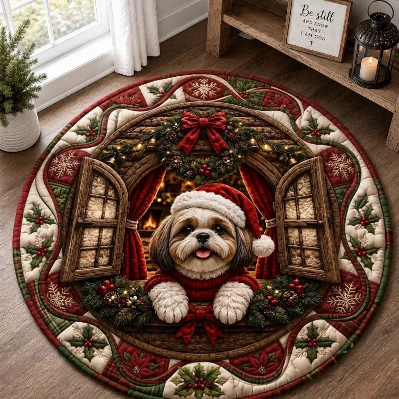 VIKAMA Snowman Bookcase 3D Rug, Noise Reducing & Machine Washable, for Entryway Balcony Hallway Lounge Floor Carpet, Home Decor