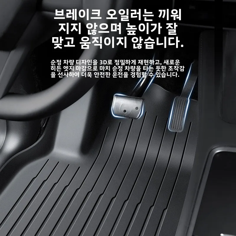 Injection Molded TPE Floor Mats For Tesla Model 3 New Refresh Version Front Rear Trunk  Waterproof Car Interior Accessories