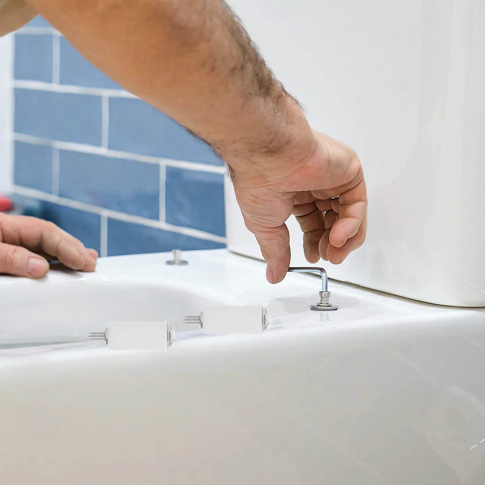 

Комплект из 2 универсальных винтов для унитаза, сменные резиновые распорные пластиковые болты, быстросъемные, для надежной фиксации крышки унитаза