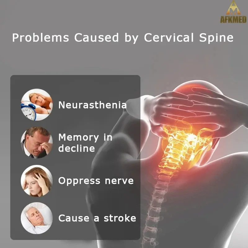 Dispositivo de tracción para el cuello, compresa caliente inflable para vértebra Cervical, soporte para Tractor, camilla, Corrector de postura