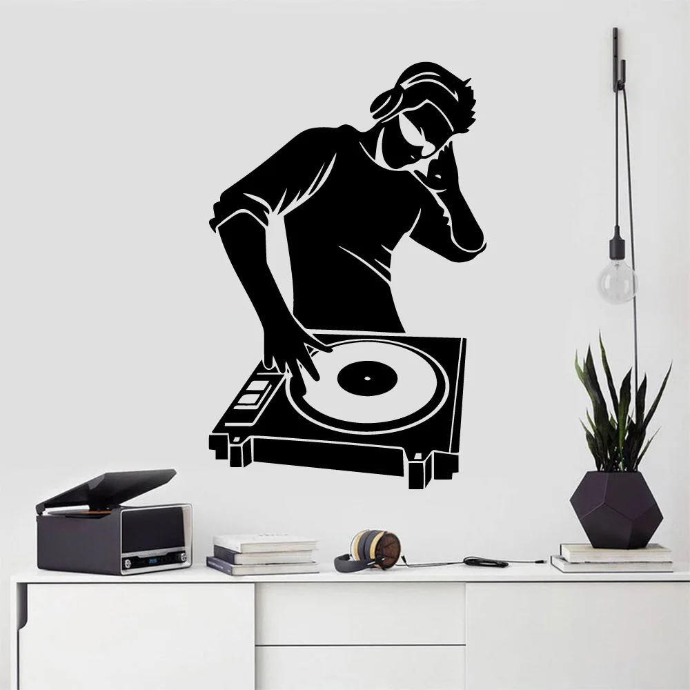 DJ Wall Sticker Removable Wall Stickers Diy Wallpaper For Living Room Bedroom Art Decor Wallpaper