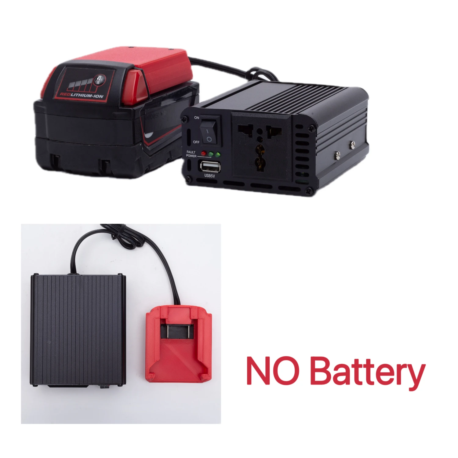 

For Milwaukee 18V Li-Ion Battery 20V Reliable Wireless Power And Fast Charging 200W Portable Power Supply Inverter Compatible