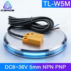 Inductive Proximity Switch Metal Sensor TL-W5MC1 TL-W5MC2 TL-W5MF1 TL-W5MF2 Three Wire NPN/PNP Normally Open 24V