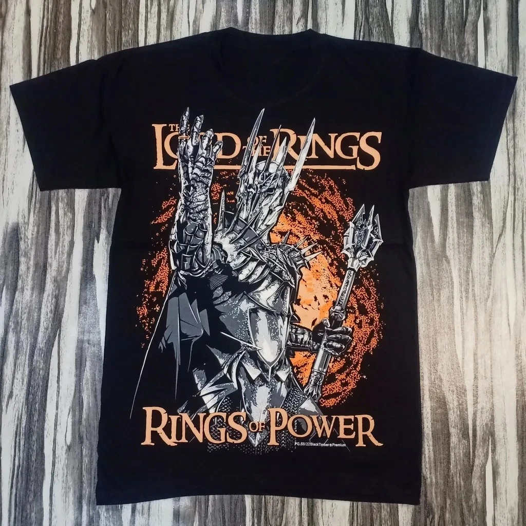 The Rings of Power Sauron Dark Lord Fantasy Graphic T-Shirt Cotton Men Women Streetwear Tee