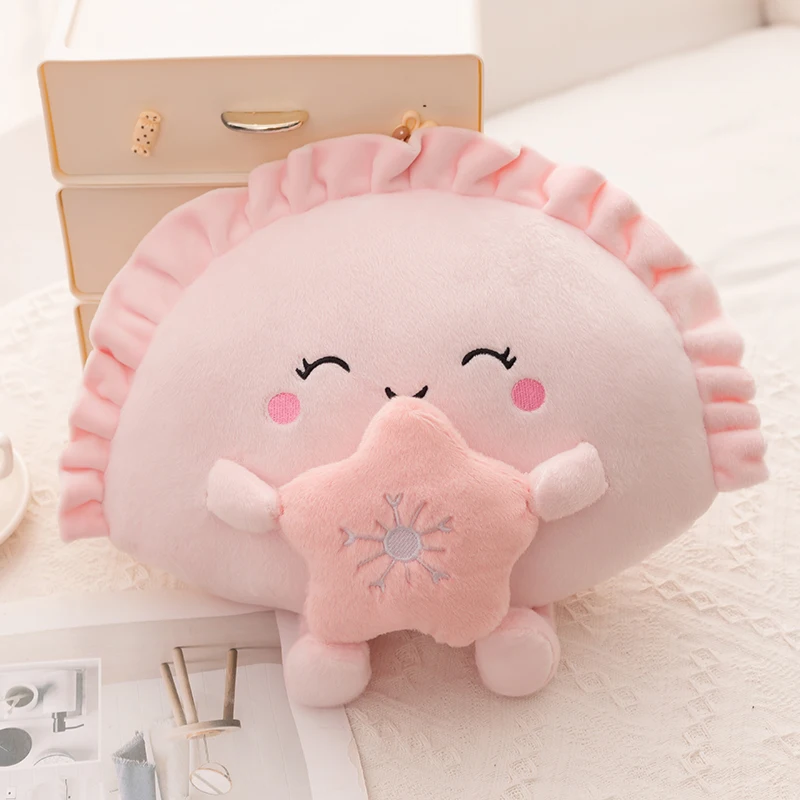 13/35 cm Simpatico Gnocco Peluche Cuscino portachiavi Colorato Multi-Savori Gnocco di Cibo Peluche Kawaii Gnocco Fritto con Cuore Rosso