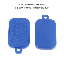 RFID Multiple Keyfob 6 In 1 125khz T5577 EM ID Writable IC 13.56Mhz 1k S50 UID Changeable Card Key